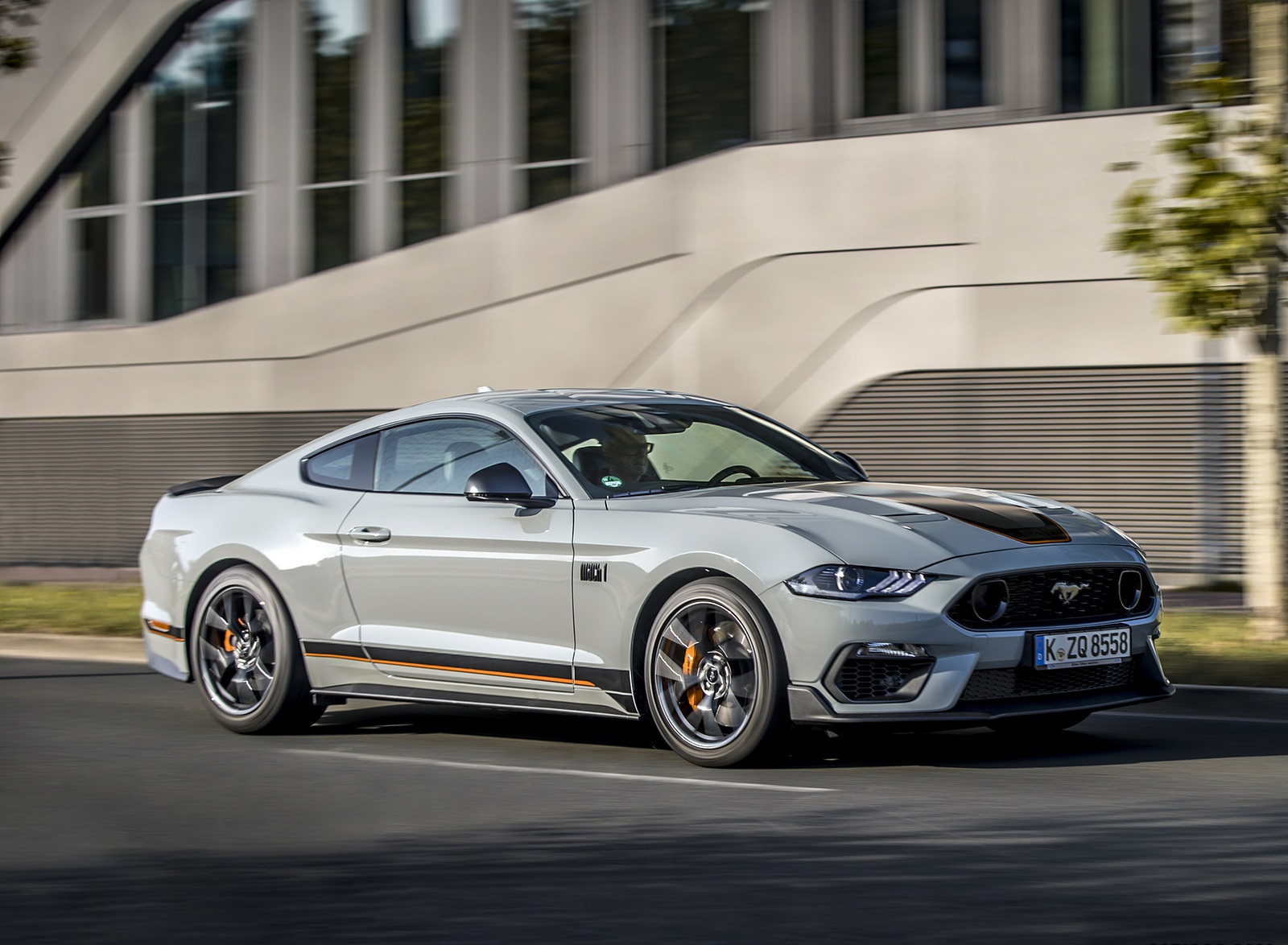2021 Ford Mustang Mach 1 (EU-Spec) (Color: Fighter Jet Gray) Front Three-Quarter Wallpapers  #60 of 94
