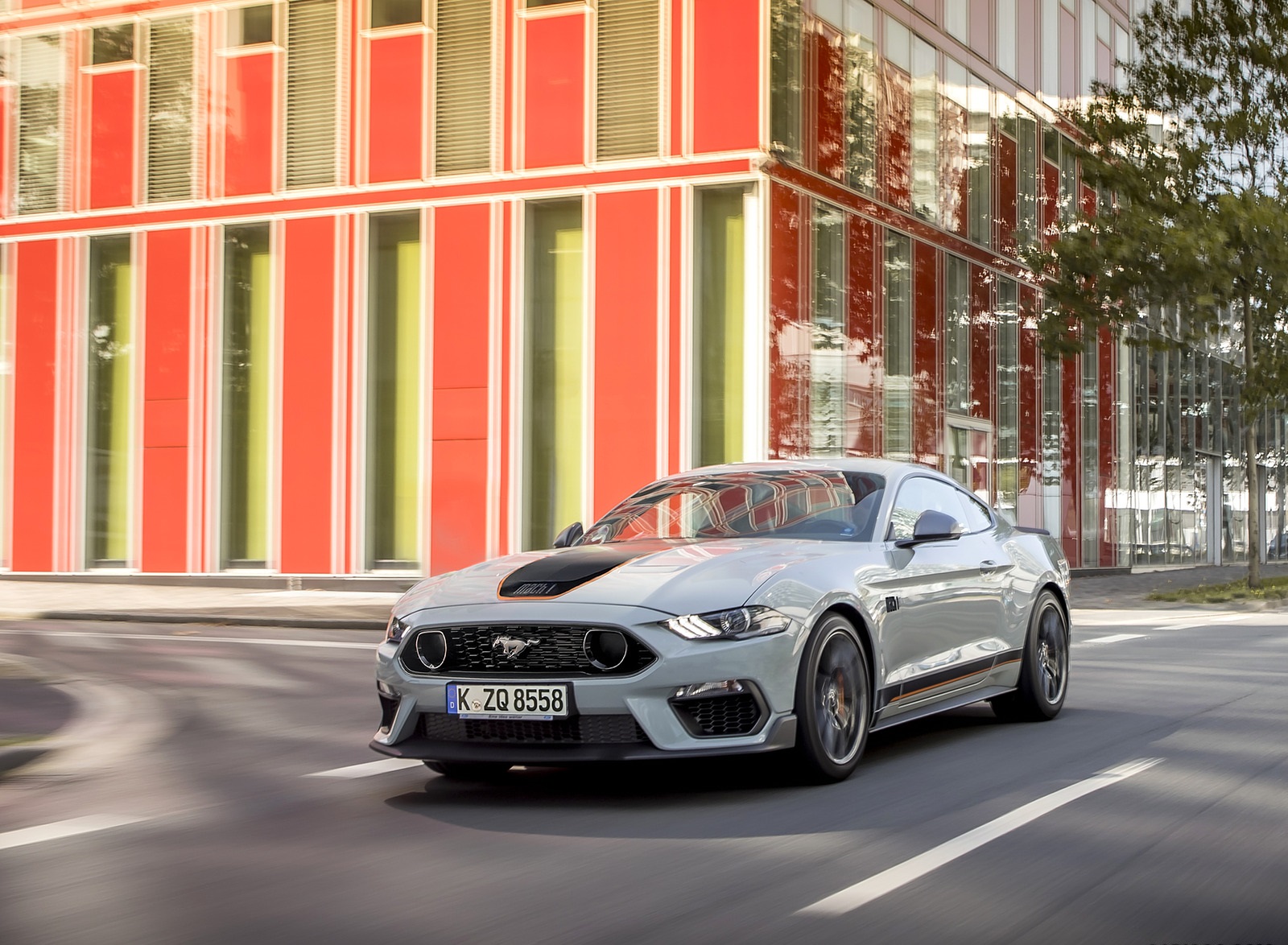 2021 Ford Mustang Mach 1 (EU-Spec) (Color: Fighter Jet Gray) Front Three-Quarter Wallpapers #63 of 94