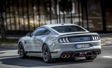 2021 Ford Mustang Mach 1 (EU-Spec) (Color: Fighter Jet Gray) Rear Three-Quarter Wallpapers 450x275 (64)