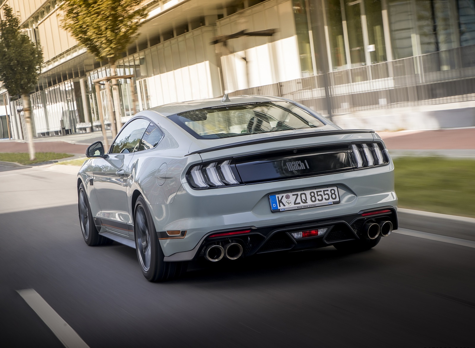 2021 Ford Mustang Mach 1 (EU-Spec) (Color: Fighter Jet Gray) Rear Wallpapers #53 of 94