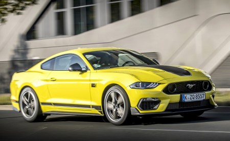 2021 Ford Mustang Mach 1 (EU-Spec) (Color: Grabber Yellow) Front Three-Quarter Wallpapers 450x275 (2)
