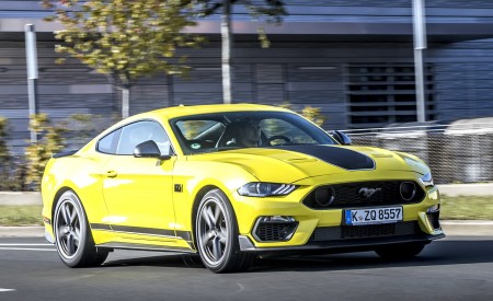 2021 Ford Mustang Mach 1 (EU-Spec) (Color: Grabber Yellow) Front Three-Quarter Wallpapers 450x275 (15)