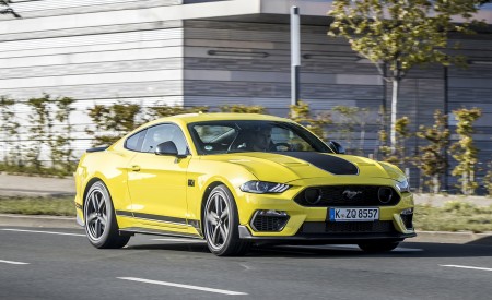 2021 Ford Mustang Mach 1 (EU-Spec) (Color: Grabber Yellow) Front Three-Quarter Wallpapers 450x275 (4)