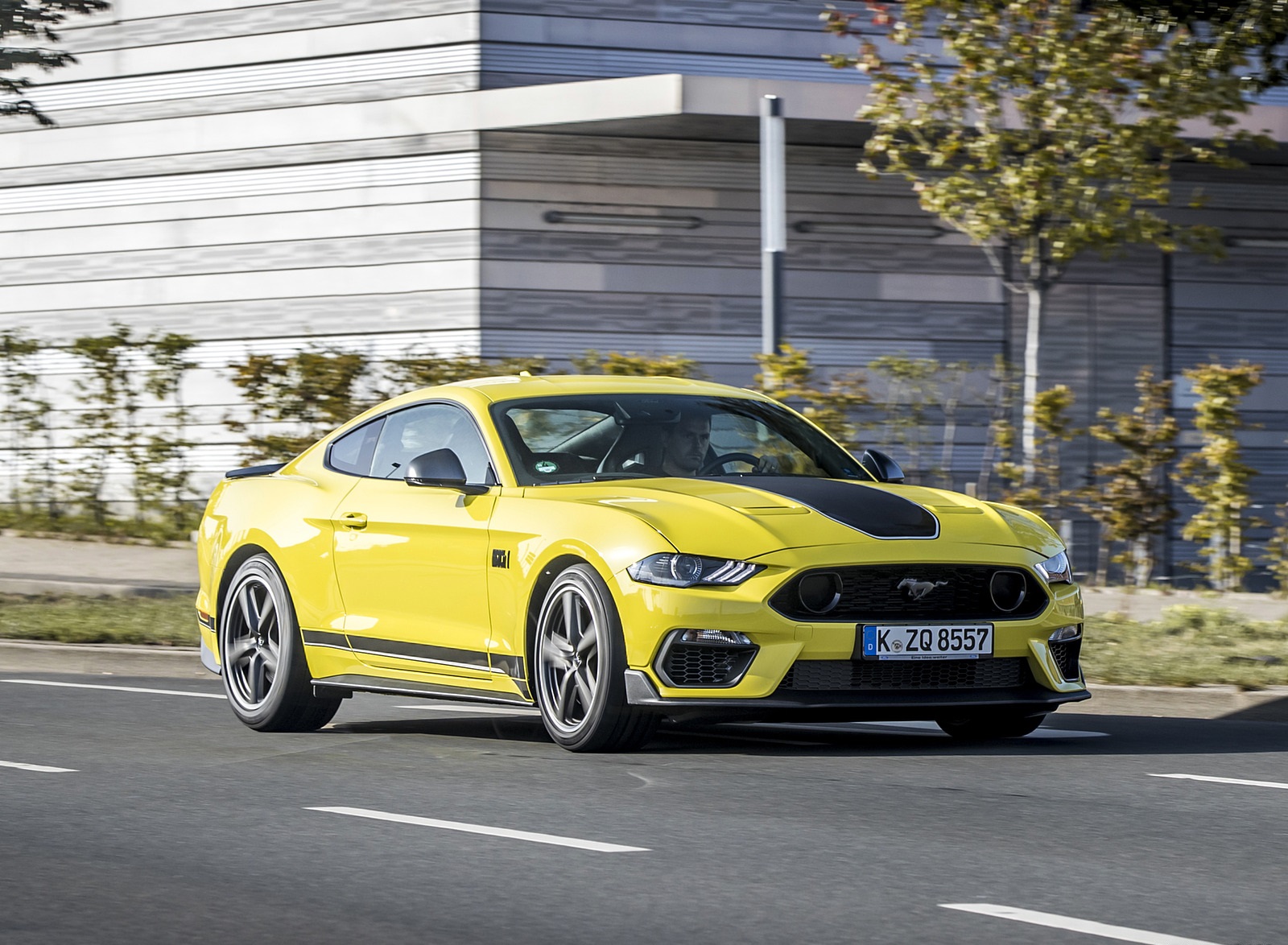 2021 Ford Mustang Mach 1 (EU-Spec) (Color: Grabber Yellow) Front Three-Quarter Wallpapers #4 of 94