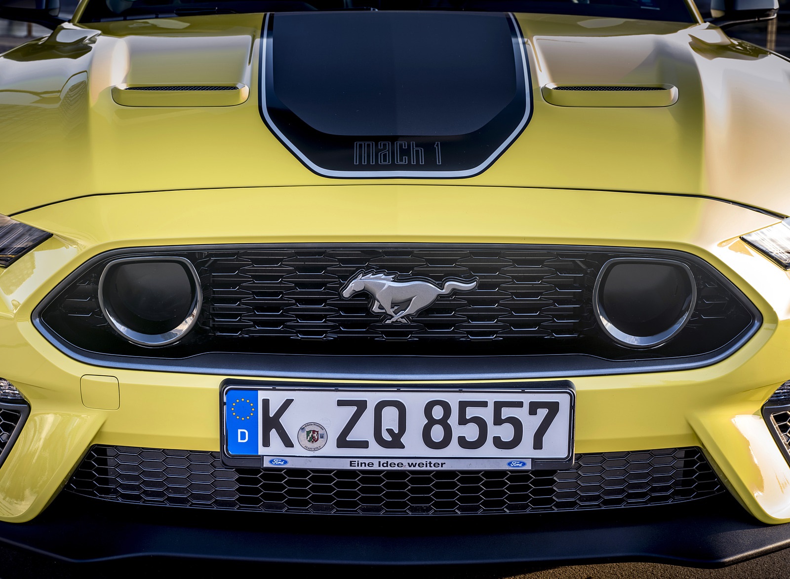 2021 Ford Mustang Mach 1 (EU-Spec) (Color: Grabber Yellow) Grill Wallpapers #30 of 94