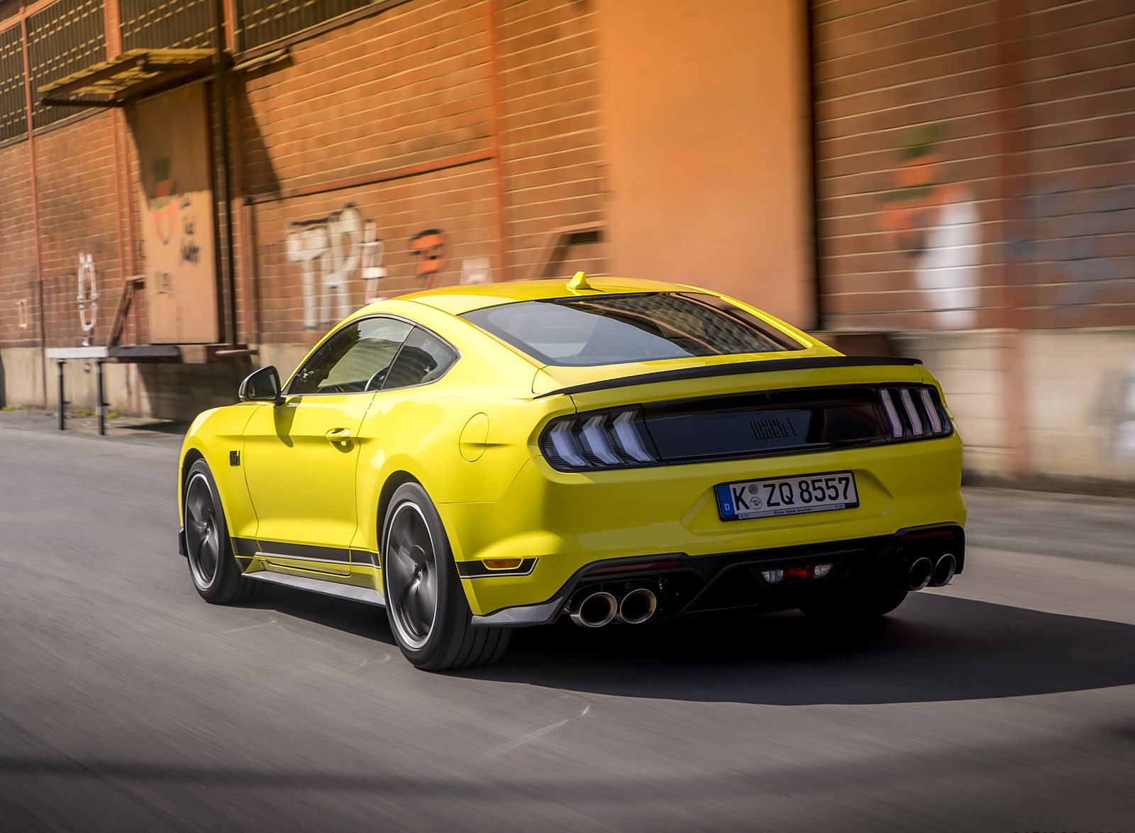 2021 Ford Mustang Mach 1 (EU-Spec) (Color: Grabber Yellow) Rear Three-Quarter Wallpapers  (6)