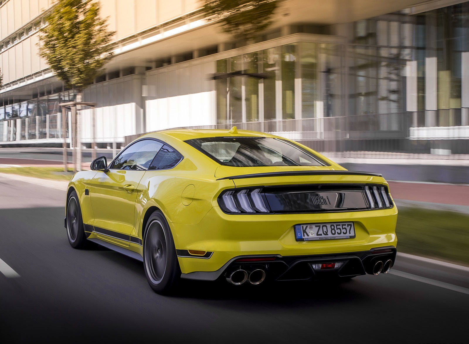 2021 Ford Mustang Mach 1 (EU-Spec) (Color: Grabber Yellow) Rear Three-Quarter Wallpapers (7)