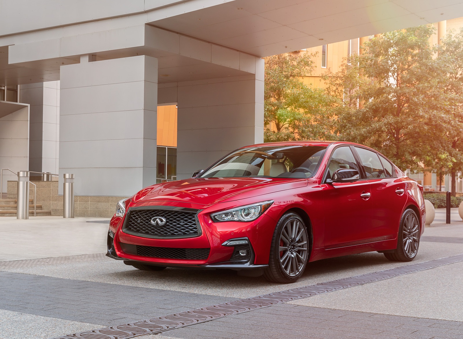 2021 Infiniti Q50 Red Sport 400 Front Three-Quarter Wallpapers  #4 of 11