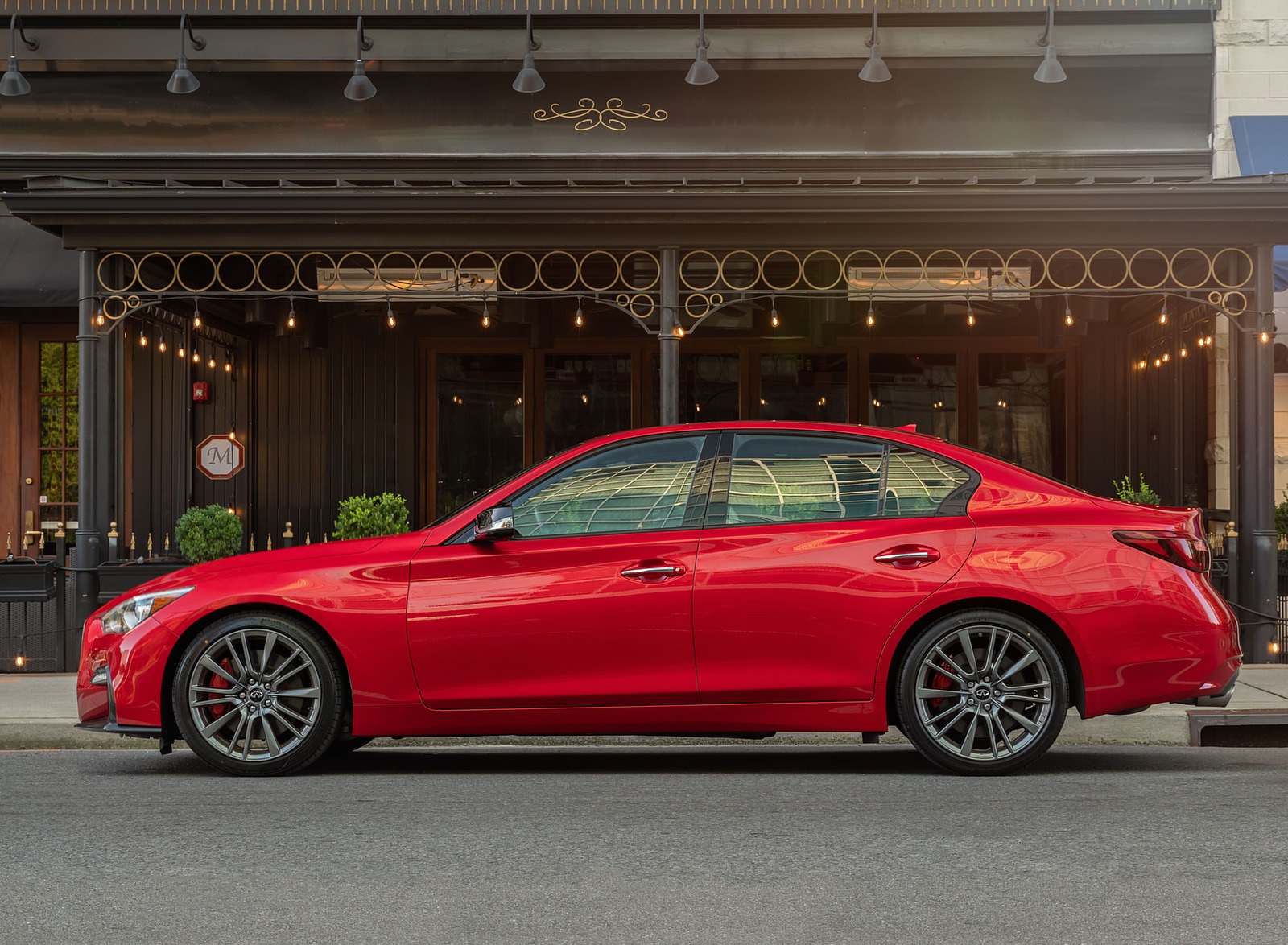 2021 Infiniti Q50 Red Sport 400 Side Wallpapers #3 of 11