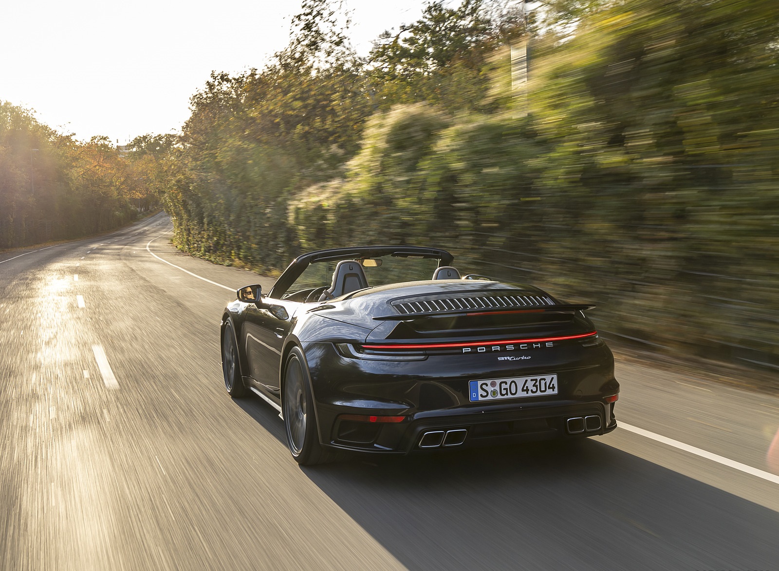 2021 Porsche 911 Turbo Cabrio (Color: Night Blue Metallic) Rear Three-Quarter Wallpapers (6)