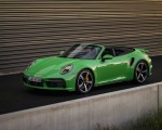 2021 Porsche 911 Turbo Cabrio (Color: Python Green) Front Three-Quarter Wallpapers  150x120