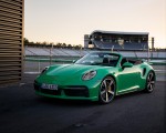 2021 Porsche 911 Turbo Cabrio (Color: Python Green) Front Three-Quarter Wallpapers 150x120