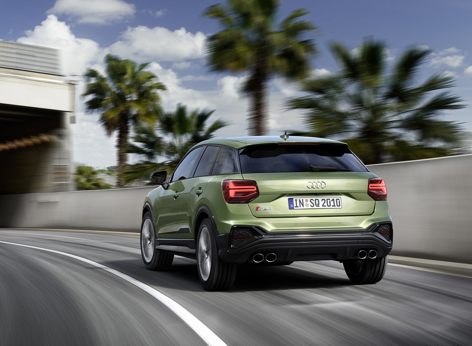 2021 Audi SQ2 (Color: Apple Green Metallic) Rear Wallpapers (2)