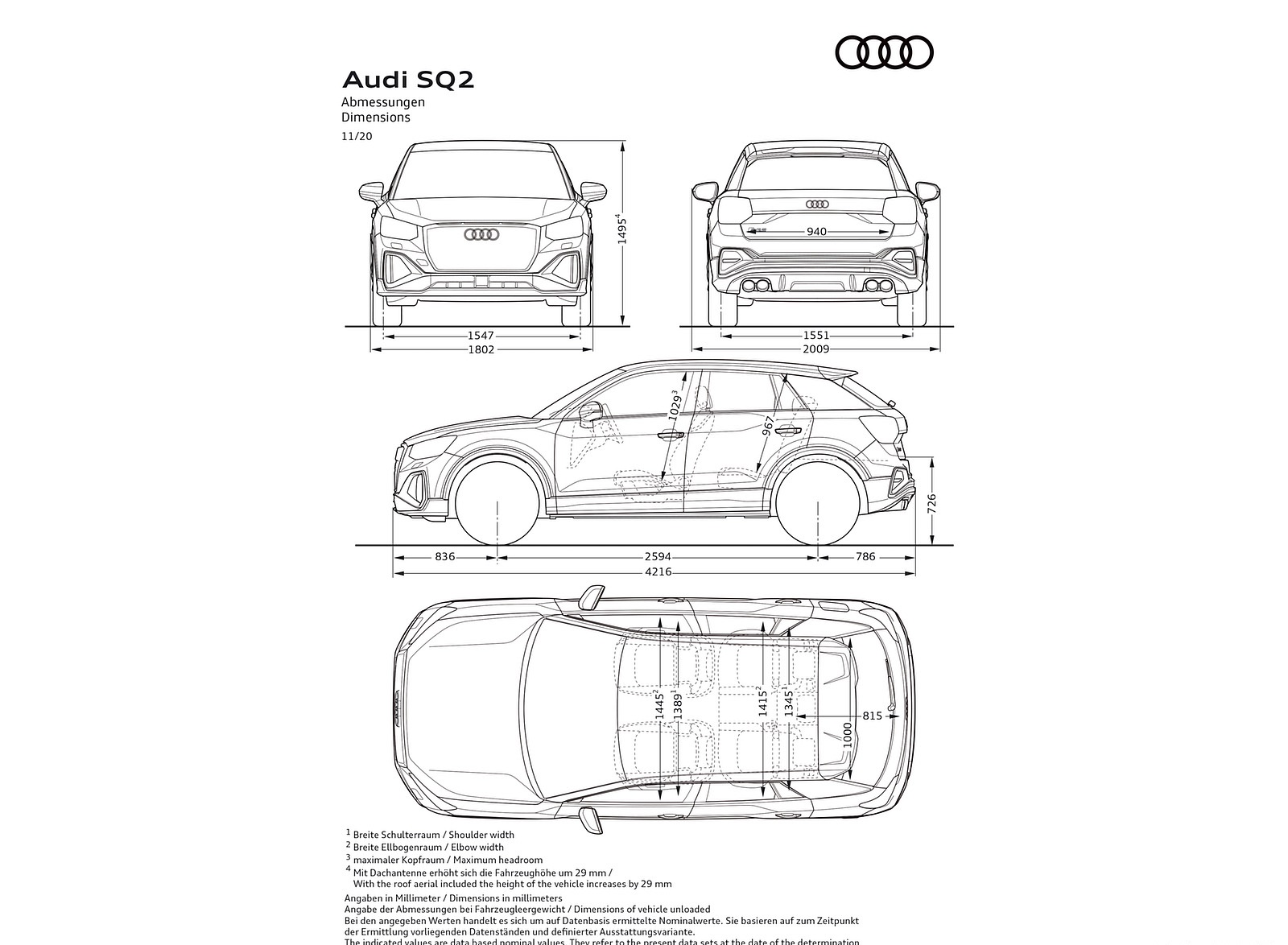 2021 Audi SQ2 Dimensions Wallpapers #15 of 19