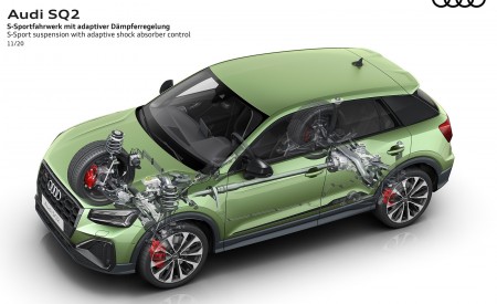 2021 Audi SQ2 S-Sport suspension with adaptive shock absorber control Wallpapers  450x275 (11)