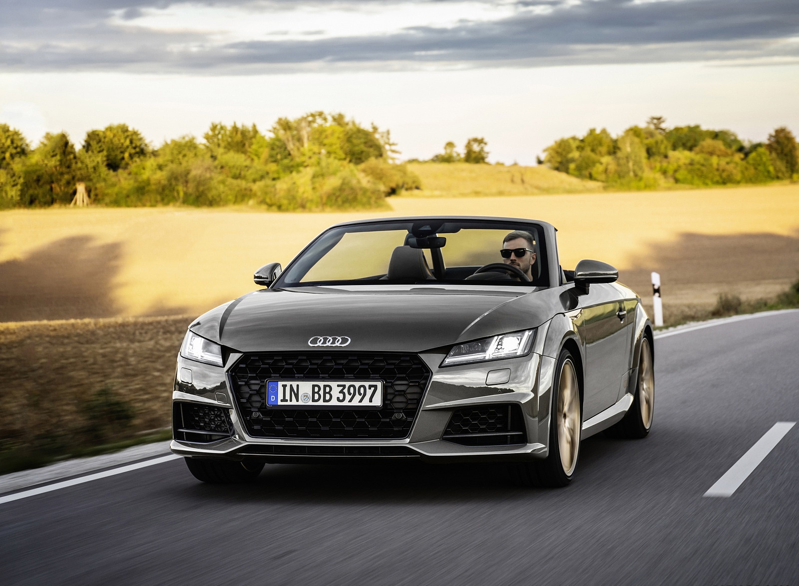 2021 Audi TT Roadster Bronze Selection (Color: Chronos Grey) Front Wallpapers  (1). Download Wallpaper