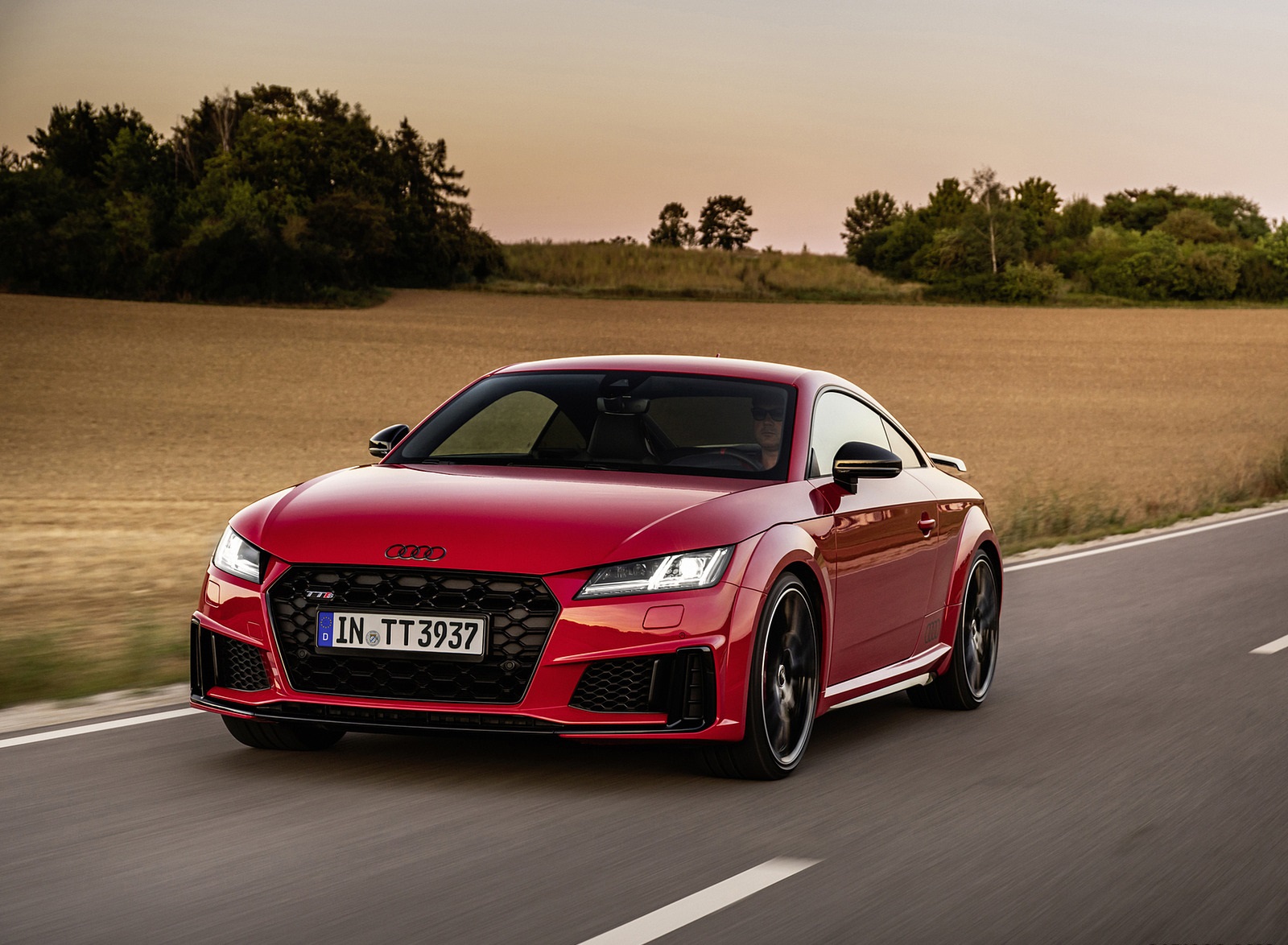2021 Audi TTS Coupe Competition Plus (Color: Tango Red) Front Three-Quarter Wallpapers (1)