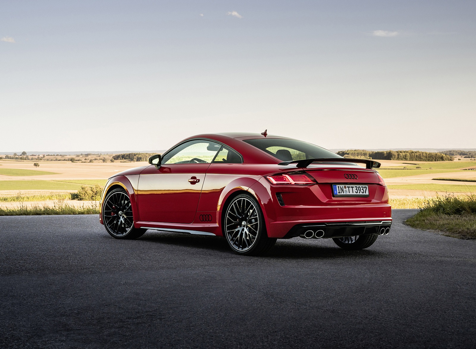 2021 Audi TTS Coupe Competition Plus (Color: Tango Red) Rear Three-Quarter Wallpapers  (7)