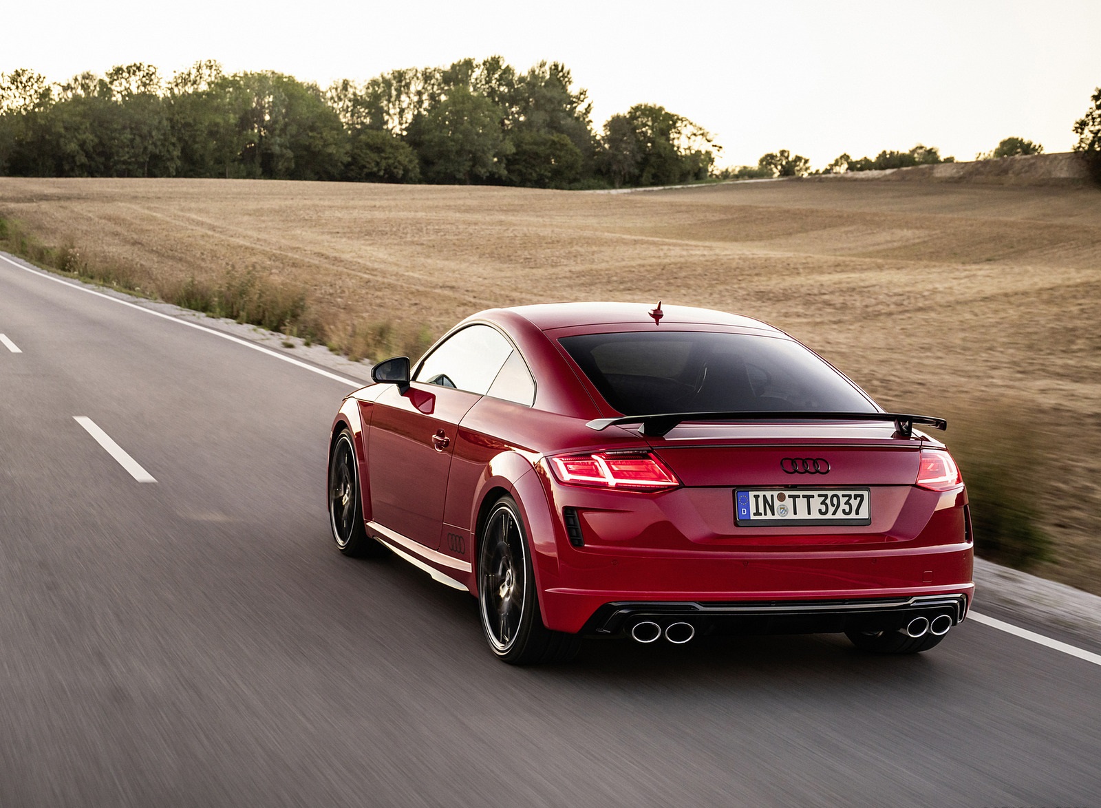 2021 Audi TTS Coupe Competition Plus (Color: Tango Red) Rear Three-Quarter Wallpapers  (2)