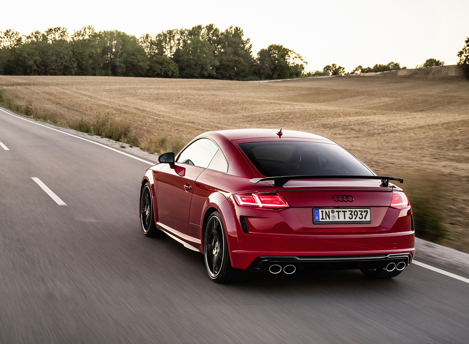 2021 Audi TTS Coupe Competition Plus (Color: Tango Red) Rear Three-Quarter Wallpapers  #2 of 16