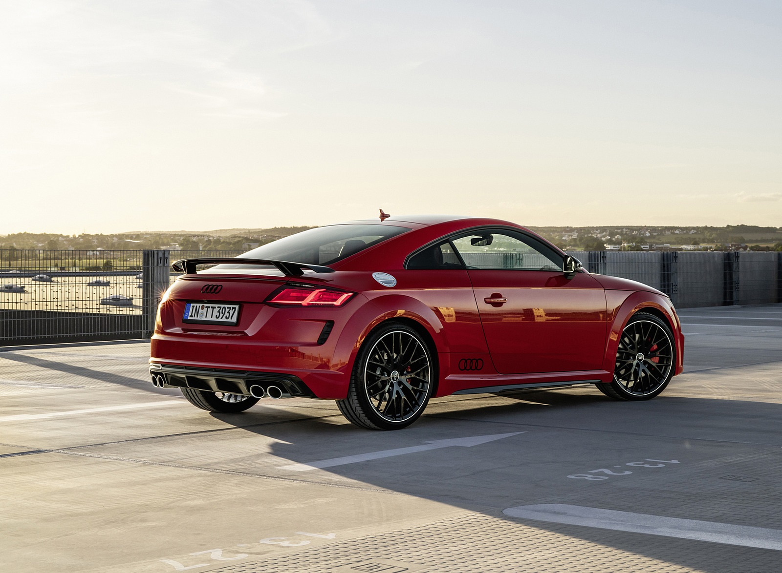 2021 Audi TTS Coupe Competition Plus (Color: Tango Red) Rear Three-Quarter Wallpapers #8 of 16