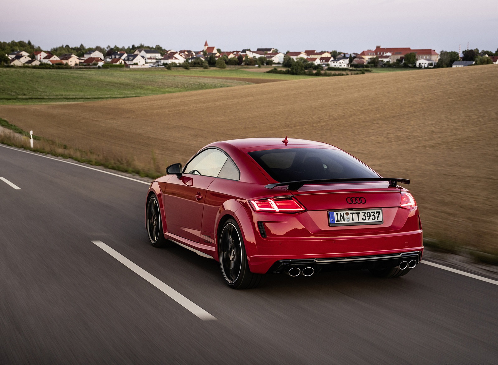 2021 Audi TTS Coupe Competition Plus (Color: Tango Red) Rear Three-Quarter Wallpapers (3)
