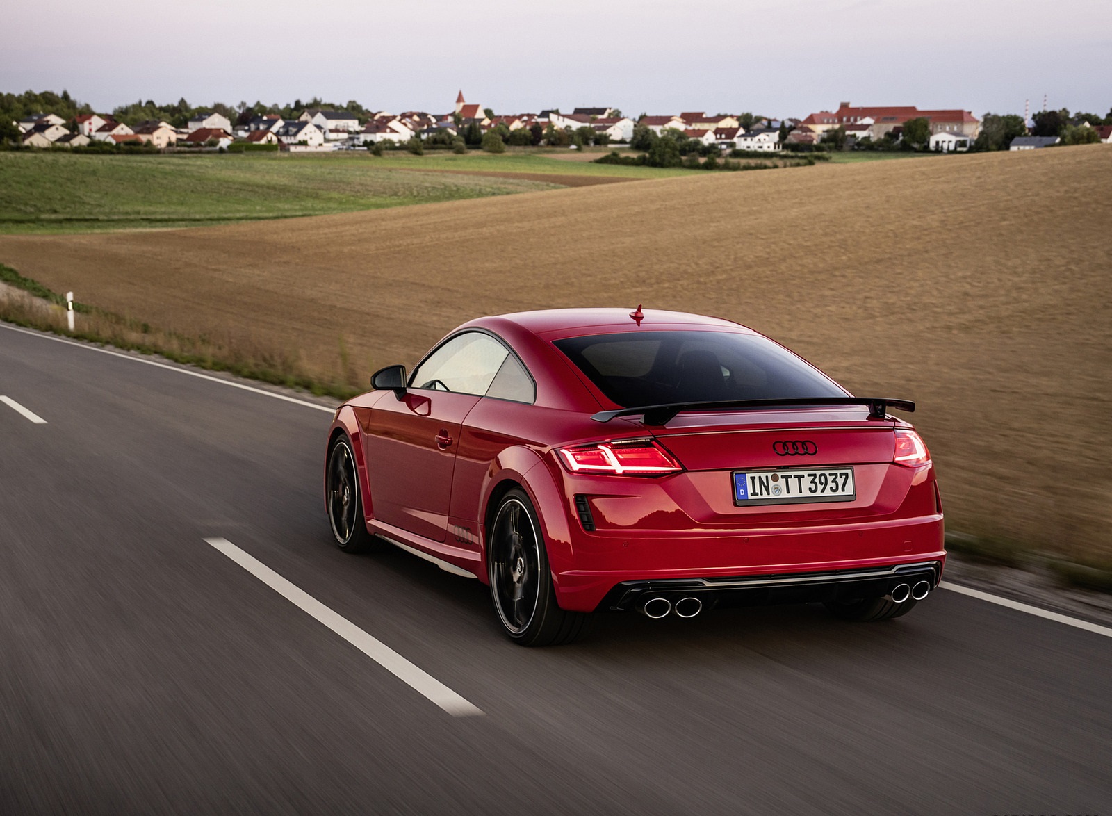 2021 Audi TTS Coupe Competition Plus (Color: Tango Red) Rear Three-Quarter Wallpapers #3 of 16