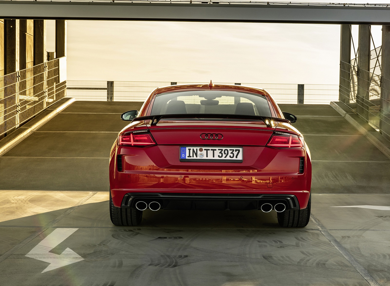 2021 Audi TTS Coupe Competition Plus (Color: Tango Red) Rear Wallpapers #9 of 16