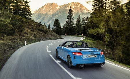 2021 Audi TTS Roadster Competition Plus (Color: Turbo Blue) Rear Three-Quarter Wallpapers  450x275 (3)