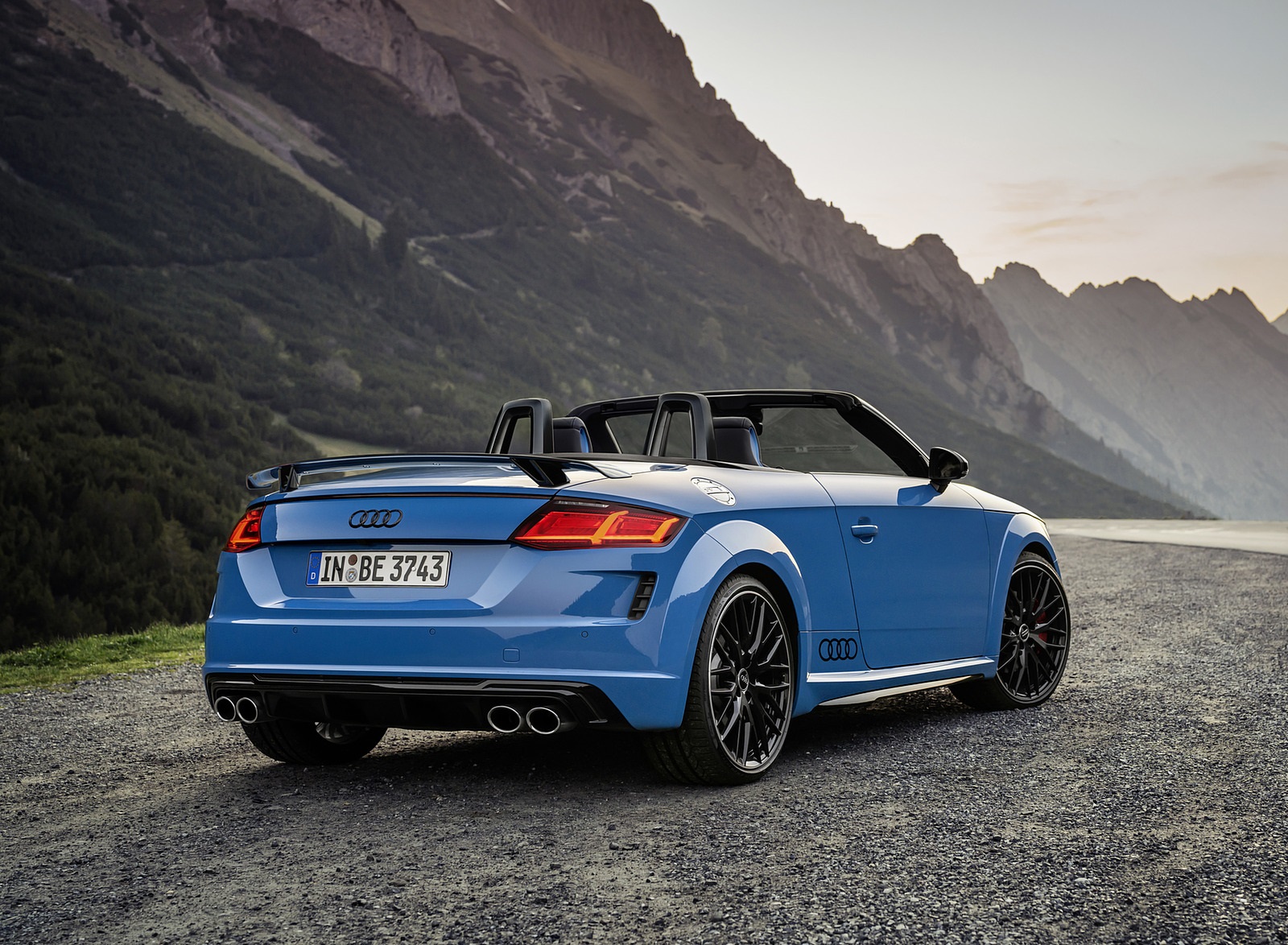 2021 Audi TTS Roadster Competition Plus (Color: Turbo Blue) Rear Three-Quarter Wallpapers (9)