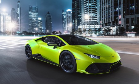 2021 Lamborghini Huracán EVO Fluo Capsule (Color: Green) Front Three-Quarter Wallpapers 450x275 (3)