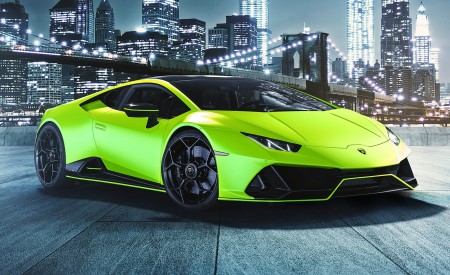 2021 Lamborghini Huracán EVO Fluo Capsule (Color: Green) Front Three-Quarter Wallpapers 450x275 (6)
