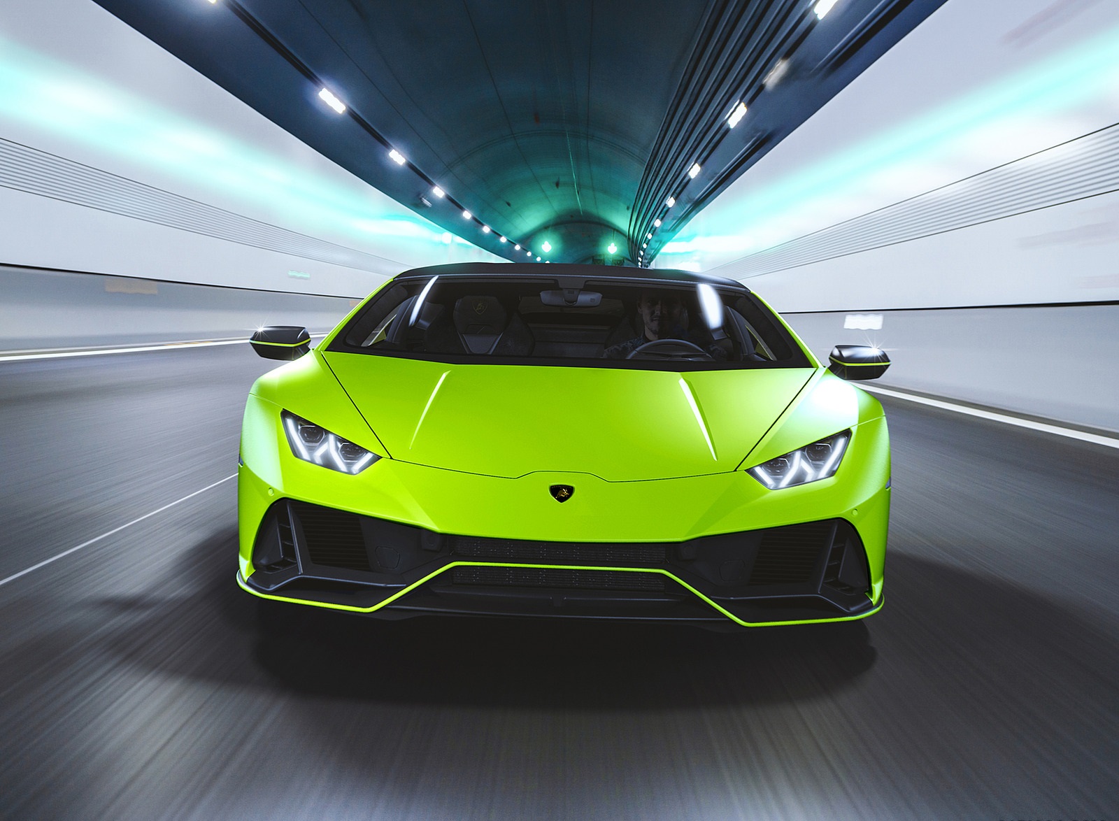 2021 Lamborghini Huracán EVO Fluo Capsule (Color: Green) Front Wallpapers (2)