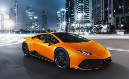 2021 Lamborghini Huracán EVO Fluo Capsule (Color: Orange) Front Three-Quarter Wallpapers 450x275 (19)
