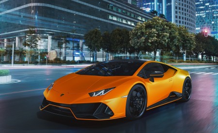 2021 Lamborghini Huracán EVO Fluo Capsule (Color: Orange) Front Three-Quarter Wallpapers 450x275 (18)