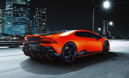 2021 Lamborghini Huracán EVO Fluo Capsule (Color: Red) Rear Three-Quarter Wallpapers 450x275 (15)