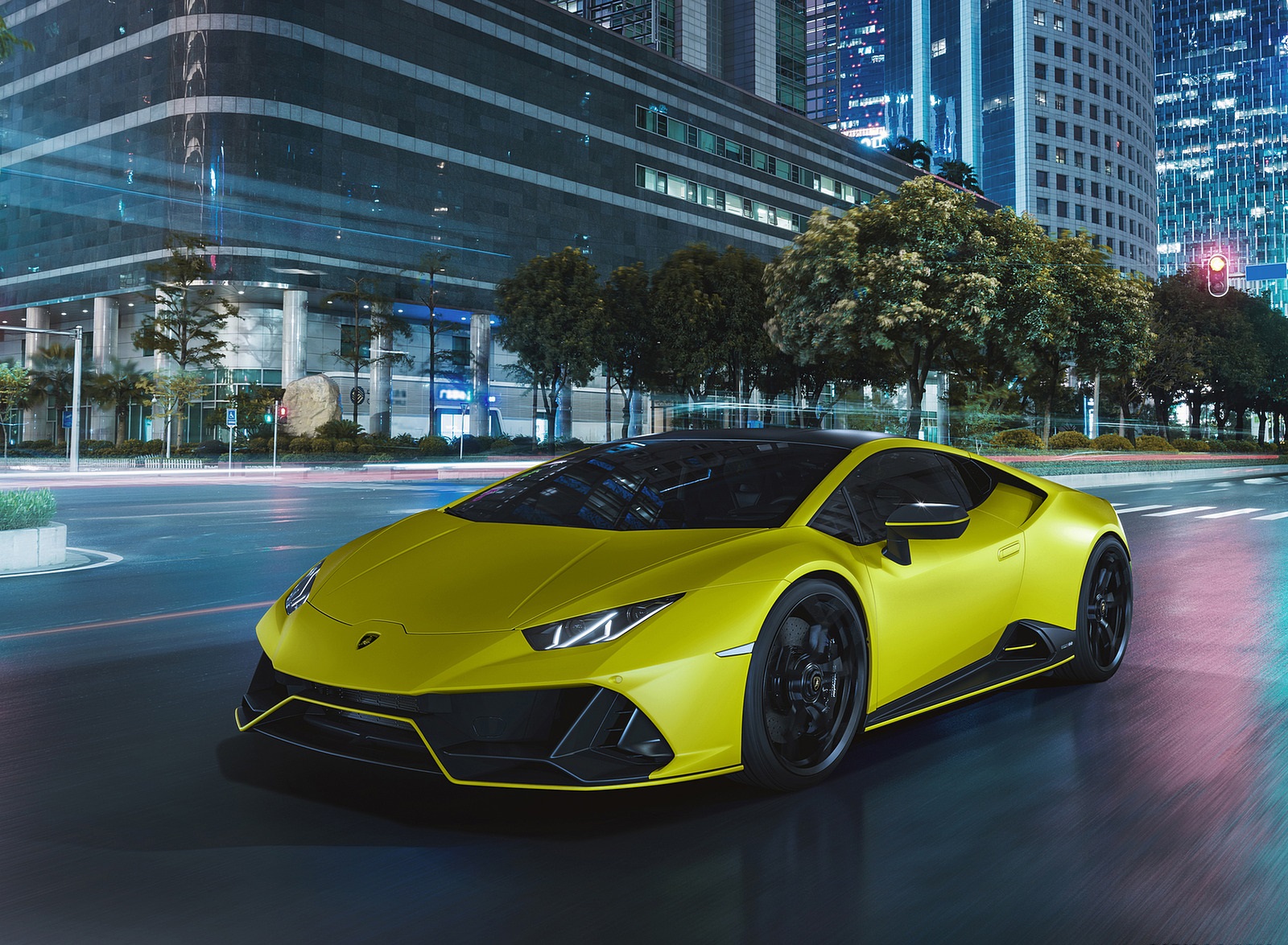 2021 Lamborghini Huracán EVO Fluo Capsule (Color: Yellow) Front Three-Quarter Wallpapers (8)