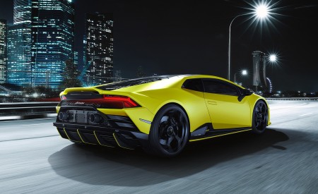 2021 Lamborghini Huracán EVO Fluo Capsule (Color: Yellow) Rear Three-Quarter Wallpapers 450x275 (10)