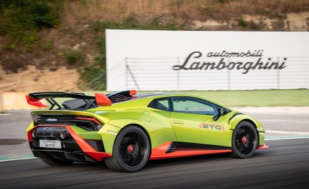 2021 Lamborghini Huracán STO Rear Three-Quarter Wallpapers 450x275 (11)