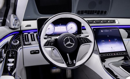 2021 Mercedes-Maybach S-Class (Color: Designo Crystal White / Silver Grey Pearl) Interior Cockpit Wallpapers 450x275 (94)