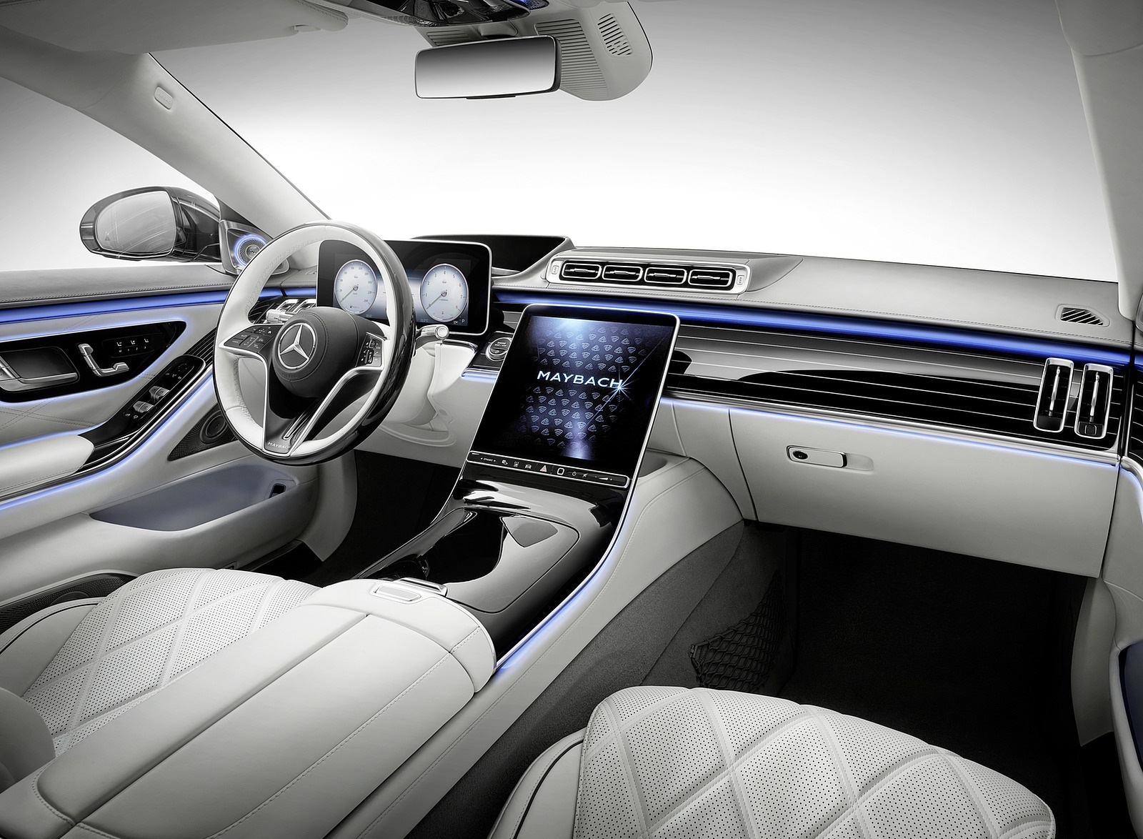 2021 Mercedes-Maybach S-Class (Color: Designo Crystal White / Silver Grey Pearl) Interior Wallpapers #95 of 149