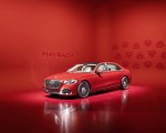 2021 Mercedes-Maybach S-Class (Color: Designo Patagonian Rot Bright) Front Three-Quarter Wallpapers 150x120
