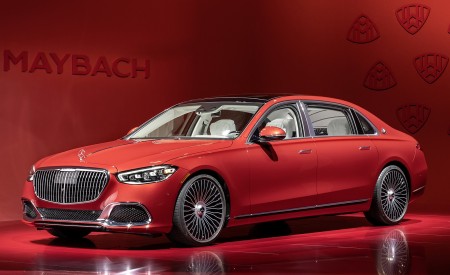 2021 Mercedes-Maybach S-Class (Color: Designo Patagonian Rot Bright) Front Three-Quarter Wallpapers 450x275 (117)