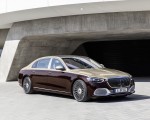 2021 Mercedes-Maybach S-Class (Color: Designo Rubellite Red / Kalahari Gold) Front Three-Quarter Wallpapers 150x120