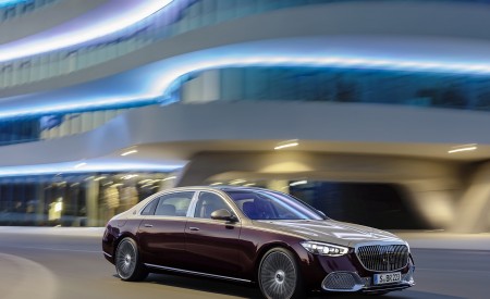 2021 Mercedes-Maybach S-Class (Color: Designo Rubellite Red / Kalahari Gold) Front Three-Quarter Wallpapers  450x275 (10)