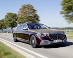 2021 Mercedes-Maybach S-Class (Color: Designo Rubellite Red / Kalahari Gold) Front Three-Quarter Wallpapers 150x120