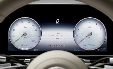 2021 Mercedes-Maybach S-Class (Leather Nappa macchiato beige bronze brown pearl) Digital Instrument Cluster Wallpapers 450x275 (50)