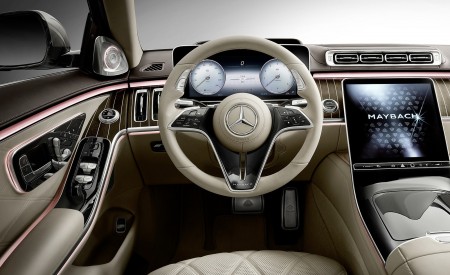 2021 Mercedes-Maybach S-Class (Leather Nappa macchiato beige bronze brown pearl) Interior Cockpit Wallpapers 450x275 (45)