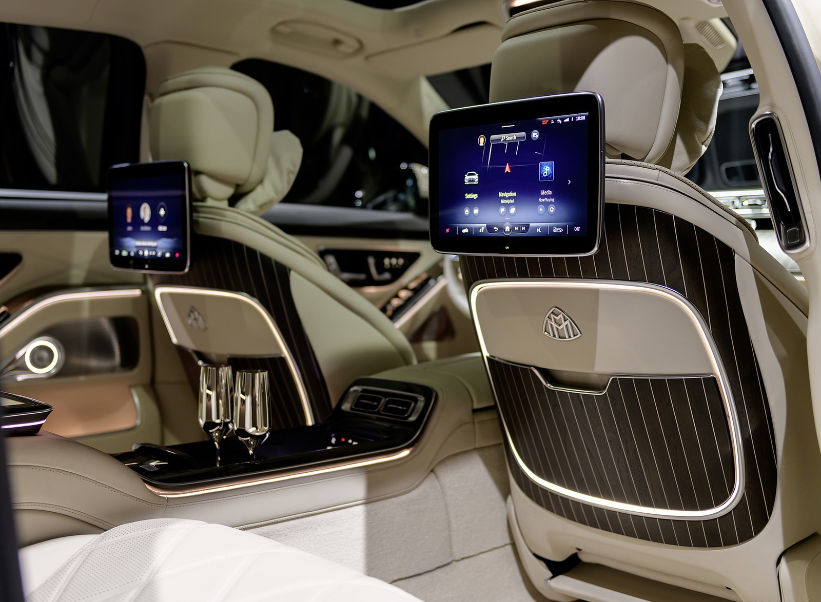 2021 Mercedes-Maybach S-Class (Leather Nappa macchiato beige bronze brown pearl) Interior Detail Wallpapers #59 of 149
