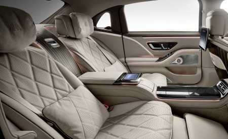 2021 Mercedes-Maybach S-Class (Leather Nappa macchiato beige bronze brown pearl) Interior Rear Seats Wallpapers 450x275 (68)